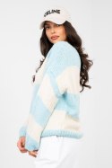 Sweter Damski Model MI-SW-0203.71 Light Blue - Italy Moda Italy Moda