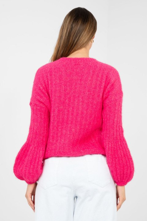 Sweter Damski Model MI-SW-9642.01 Fuksja - Italy Moda Italy Moda