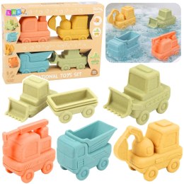 Zabawki Dla Malucha Gumowe Pojazdy Do Rozłączania Zabawy Kąpieli 4 szt. LEAN Toys