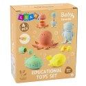 Zabawki Edukacyjne Do Kąpieli Sensoryczne Figurki Gumowe Pastelowe 4 szt. LEAN Toys