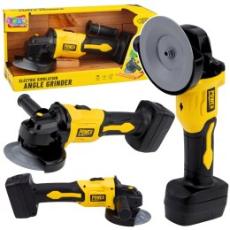 Zabawkowa Szlifierka Kątowa Dla Dzieci Dźwięki Żółta LEAN Toys