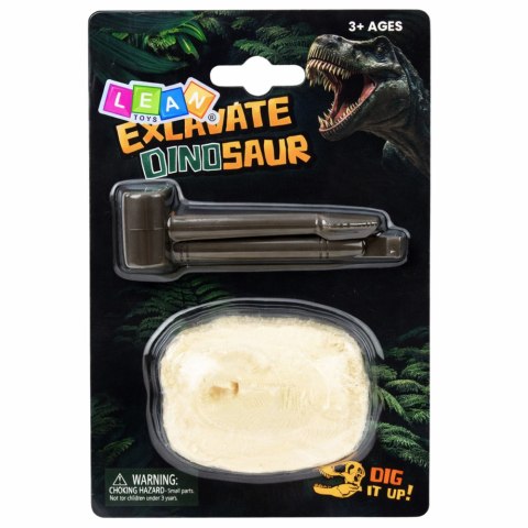 Zestaw Archeologiczny Wykopaliska Kamień z Dinozaurem Figurka Narzędzia LEAN TOYS
