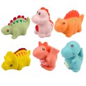 Zestaw Gumowe Dinozaury Edukacyjne Do Kąpieli Zabawy Pastelowe 6 szt. LEAN Toys