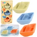 Zestaw Gumowe Łódki Do Kąpieli Zabawy Dla Malucha Pastelowe 3 szt. Marka niezdefiniowana