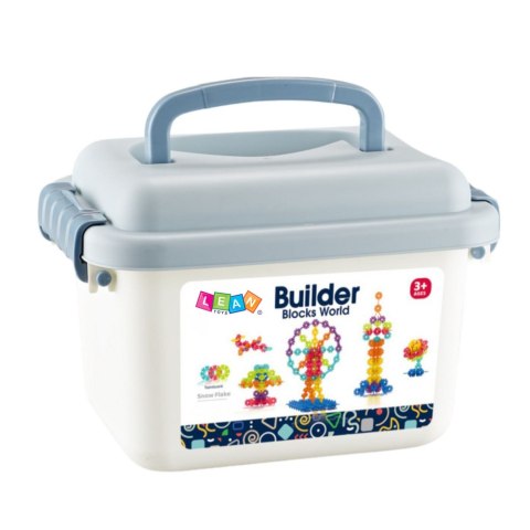 Zestaw Klocków Śnieżynki W Walizce Konstrukcyjne 140 el. LEAN Toys