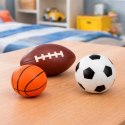 Zestaw Piankowe Piłki Piłka Nożna Do Koszykówki Rugby 3 szt. 10cm LEAN TOYS