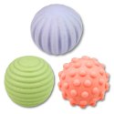 Zestaw Piłeczki Sensoryczne Dla Niemowląt Pastelowe 3 szt 6 cm LEAN TOYS