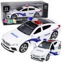 Auto Policyjne Radiowóz Otwierane Drzwi Napęd Światła Dźwięki Biały LEAN Toys