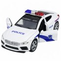 Auto Policyjne Radiowóz Otwierane Drzwi Napęd Światła Dźwięki Biały LEAN Toys