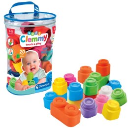 Clemmy Kolorowy Zestaw Woreczek 20 Miękkich Klocków Clementoni 17877 Clementoni