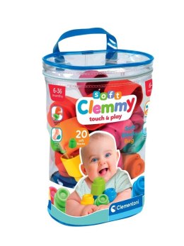 Clemmy Kolorowy Zestaw Woreczek 20 Miękkich Klocków Clementoni 17877 Clementoni