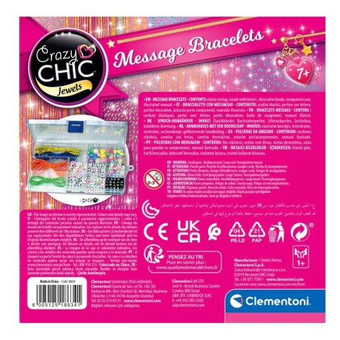 Crazy Chic Zestaw Koralików Bransoletki z Wiadomością Clementoni 18640 Clementoni