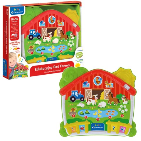 Edukacyjny Pad Farma Wesoły Interaktywny Pad Język Polski Clementoni 50386 Clementoni