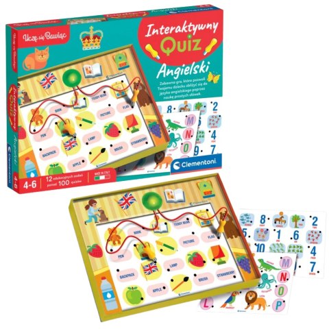 Gra edukacyjna Interaktywny Quiz Angielski Język Polski Clementoni 50943 Clementoni