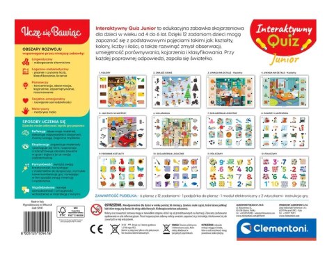 Gra edukacyjna Interaktywny Quiz Junior Język Polski Clementoni 50941 Clementoni