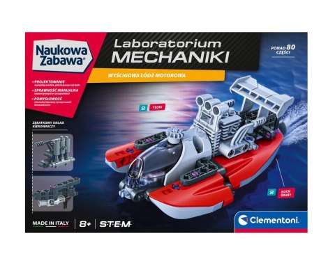 Naukowa Zabawa Klocki Laboratorium Mechaniki Motorówka Język Polski Clementoni 50247 Clementoni