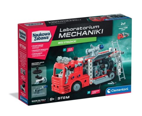 Naukowa Zabawa Klocki Laboratorium Mechaniki Wóz Strażacki Język Polski Clementoni 50245 Clementoni