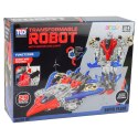 Robot Myśliwiec Bojowy 2w1 Światła Dźwięki Czerwono-Niebieski 29 el. LEAN Toys