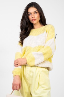 Sweter Damski Model MI-SW-0203.71 Light Yellow - Italy Moda Italy Moda