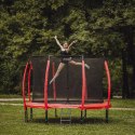 Trampolina Ogrodowa Jumpi 312cm/10FT Maxy Comfort Plus Czerwona Z Wewnętrzną Siatką Jumpi