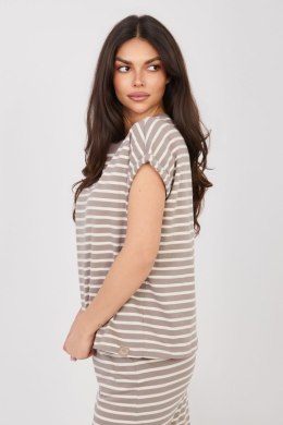 Tshirt Damski Model D12127M02858A Dark Beige - Sublevel Sublevel