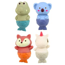 Zestaw Zabawki Do Kąpieli Zwierzątka Syrenki Gumowe 4 szt. LEAN Toys