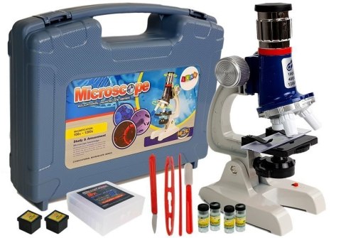 Duża Walizka Naukowca Mikroskop Dziecięcy Edukacyjny 100x 400x 1200x LEAN Toys Duża Walizka Naukowca Mikroskop Dziecięcy Edukacyjny 100x 400x 1200x LEAN Toys