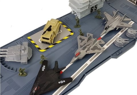 Statek Lotniskowiec Wojskowy z Pojazdami 86cm LEAN Toys Statek Lotniskowiec Wojskowy z Pojazdami 86cm LEAN Toys