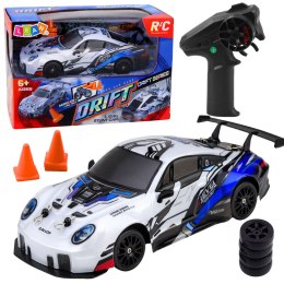 Auto Do Driftu Zdalnie Sterowane RC Wymienne Koła 4WD Niebieskie 1:24 LEAN Toys