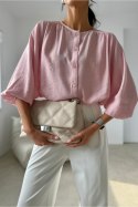 Bluzka Model Mirabela PRO BLU0234 Powder Pink - Roco Fashion Roco Fashion
