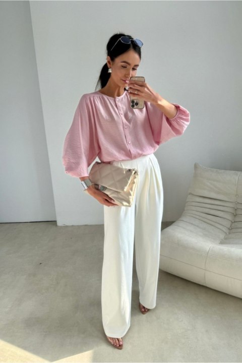 Bluzka Model Mirabela PRO BLU0234 Powder Pink - Roco Fashion Roco Fashion