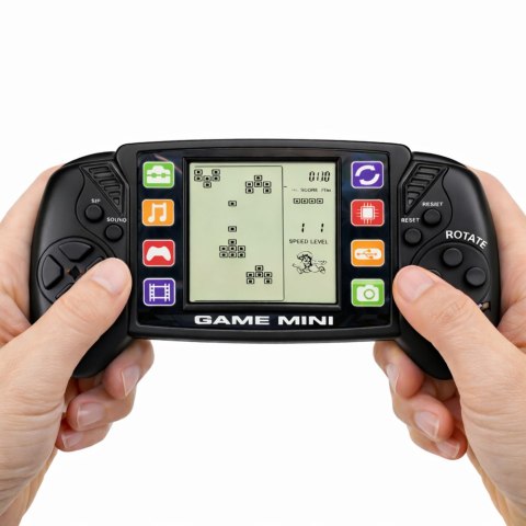 Elektroniczna Gra Konsola Do Gry Tetris Przenośna LCD Czarna LEAN TOYS