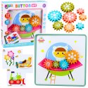 Kreatywne Puzzle Geometryczne Mozaika Koła Zębate Układanka 25 el. LEAN Toys