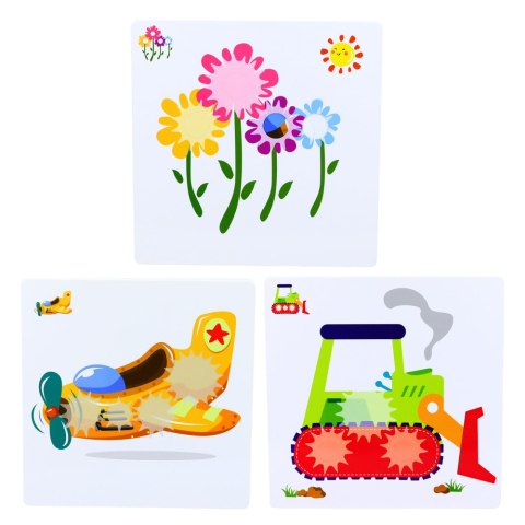 Kreatywne Puzzle Geometryczne Mozaika Koła Zębate Układanka 25 el. LEAN Toys