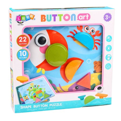 Kreatywne Puzzle Geometryczne Mozaika Układanka Edukacyjna 35 el. LEAN Toys