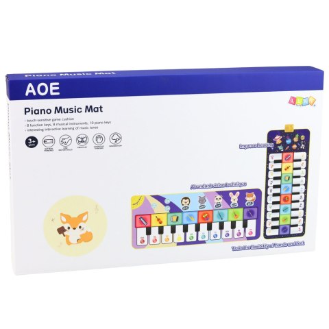 Muzyczna Mata Edukacyjna Taneczna Interaktywna Pianinko Kosmos 120 x 48 cm LEAN Toys