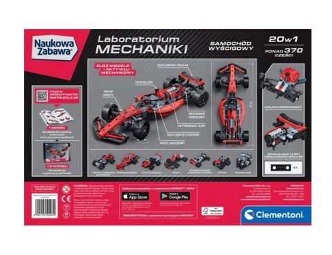 Naukowa Zabawa Laboratorium Mechaniki Samochód Wyścigowy Język Polski Clementoni 50403 Clementoni
