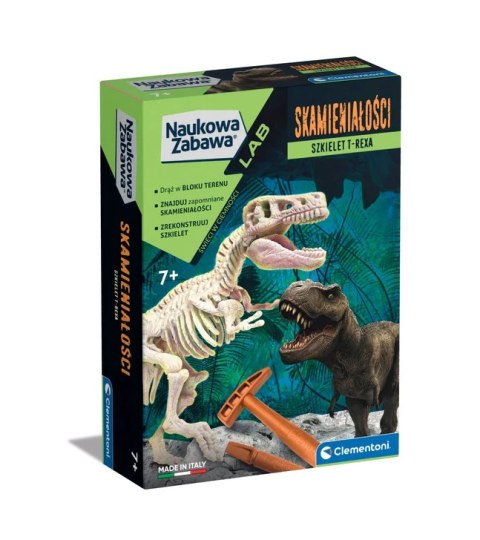 Naukowa Zabawa Skamieniałości Szkielet T-Rex Język Polski Clementoni 50858 Clementoni