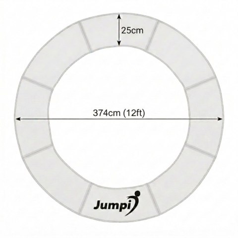 Osłona na sprężyny do trampoliny 12FT/374cm JUMPI Jumpi