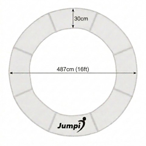Osłona na sprężyny do trampoliny 16 FT/487 cm fioletowa JUMPI Jumpi