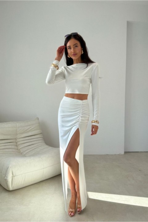 Spódnica Model Ottilia EKR SPO0066 Ecru - Roco Fashion Roco Fashion