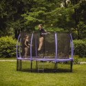 Trampolina Ogrodowa Jumpi 374cm/12FT Maxy Comfort Plus Fioletowa Z Wewnętrzną Siatką Jumpi