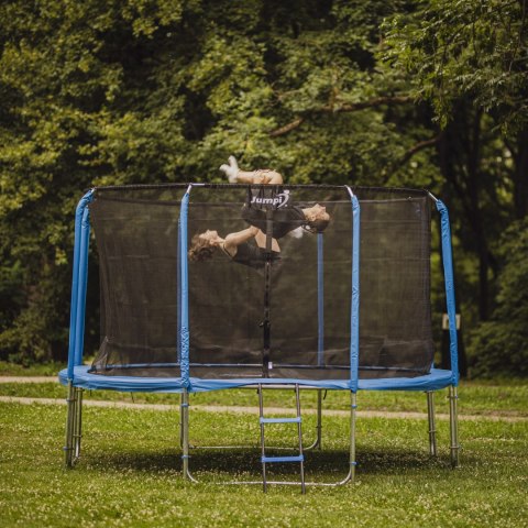 Trampolina Ogrodowa Jumpi 435cm/14FT Maxy Comfort Niebieska Z Wewnętrzną Siatką Jumpi