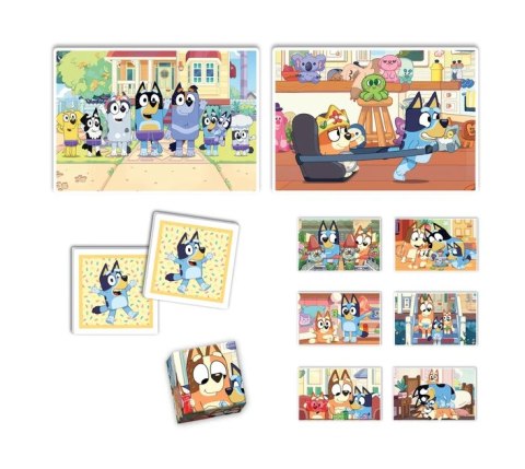 Zestaw Edukacyjny Puzzle Memo Klocki BLUEY Clementoni 18320 Clementoni