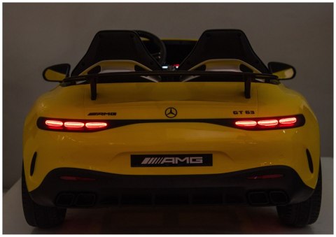 Auto Na Akumulator Mercedes GT63 AMG DK-GT63 24V LCD Żółty LEAN CARS