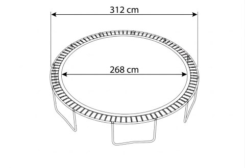 Batut mata do trampoliny 10 FT 312 cm JUMPI - Akcesoria do trampolin Jumpi
