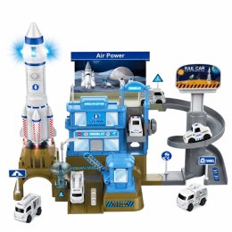 Kosmiczna Stacja Interaktywna Parking Rakieta Światła Dźwięki LEAN Toys