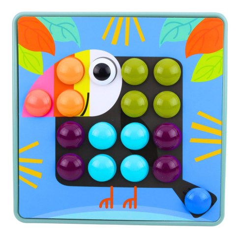 Kreatywne Puzzle Geometryczne Mozaika Układanka Edukacyjna Grzybki 53 el. LEAN Toys