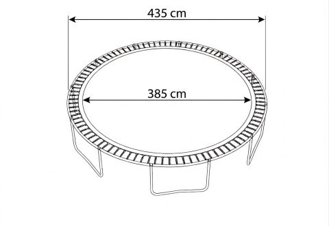 Mata batut do trampoliny 14 FT 435 cm JUMPI - Akcesoria do trampolin Jumpi