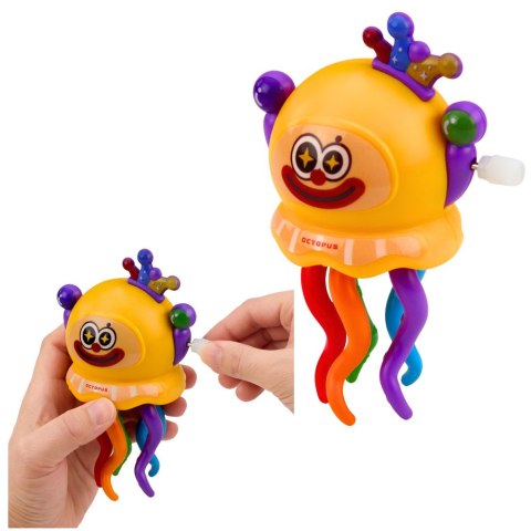 Nakręcana Zabawka Ośmiornica Klaun Jeździ Rusza Mackami LEAN TOYS